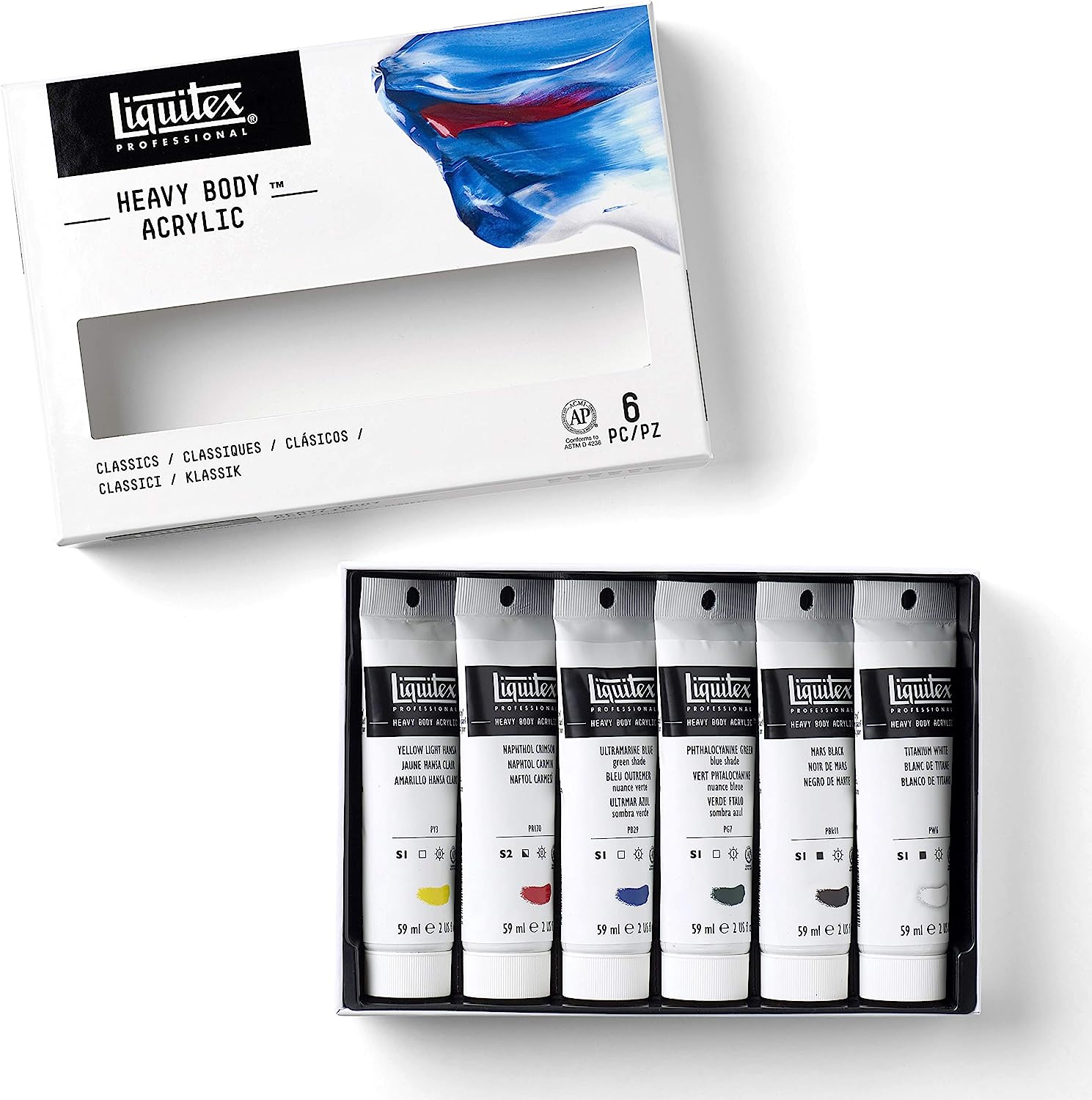 Liquitex Professional Heavy Body Acrylic Paint, Classic 6 x 59ml (2-oz) Set - Image 8